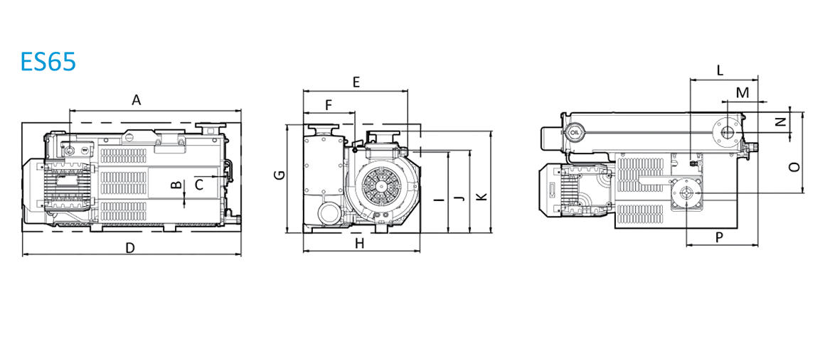 ES65單級旋片真空泵 ES65單級旋片真空泵